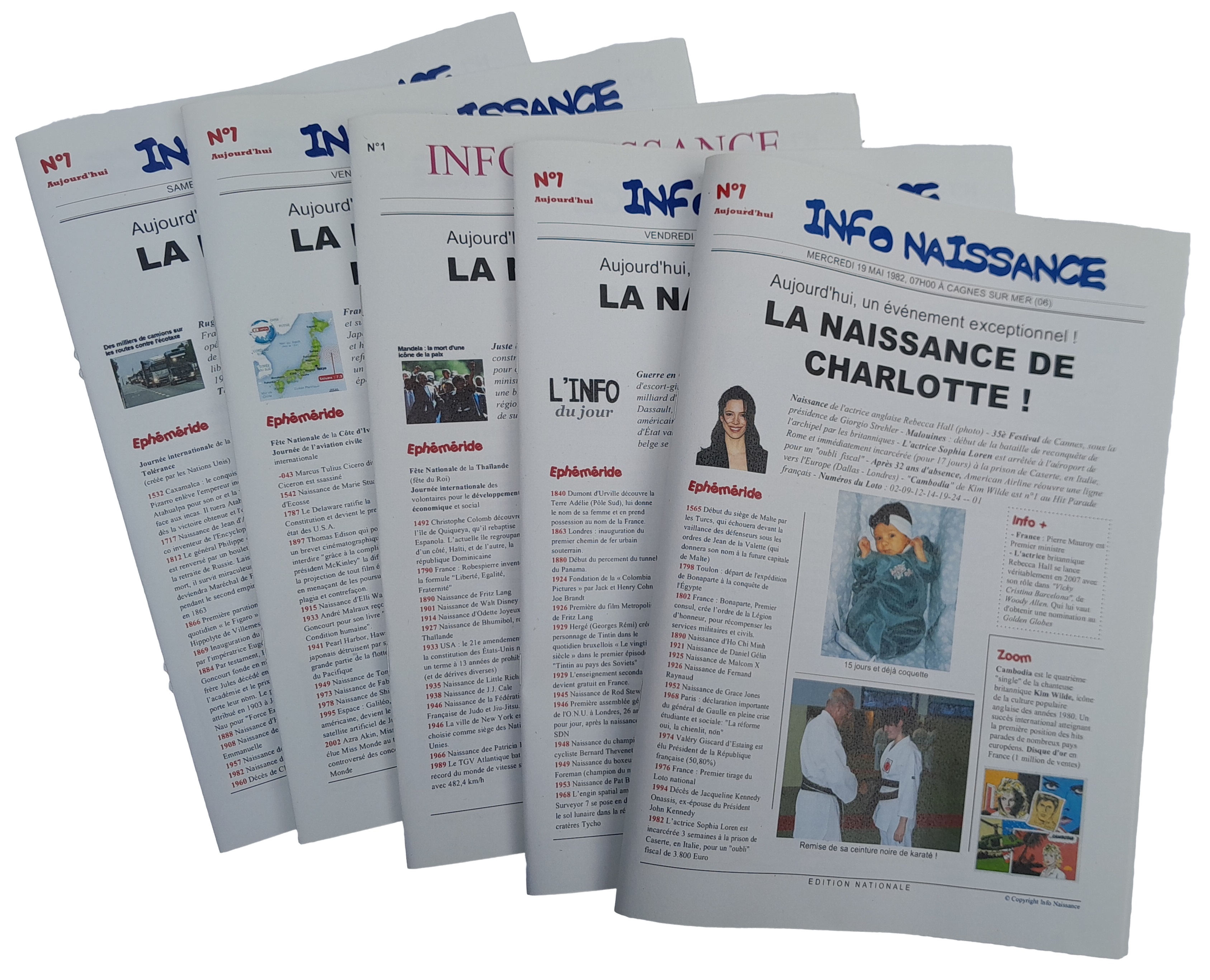 journal de naissance, journal anniversaire, Jour de Naissance, JT